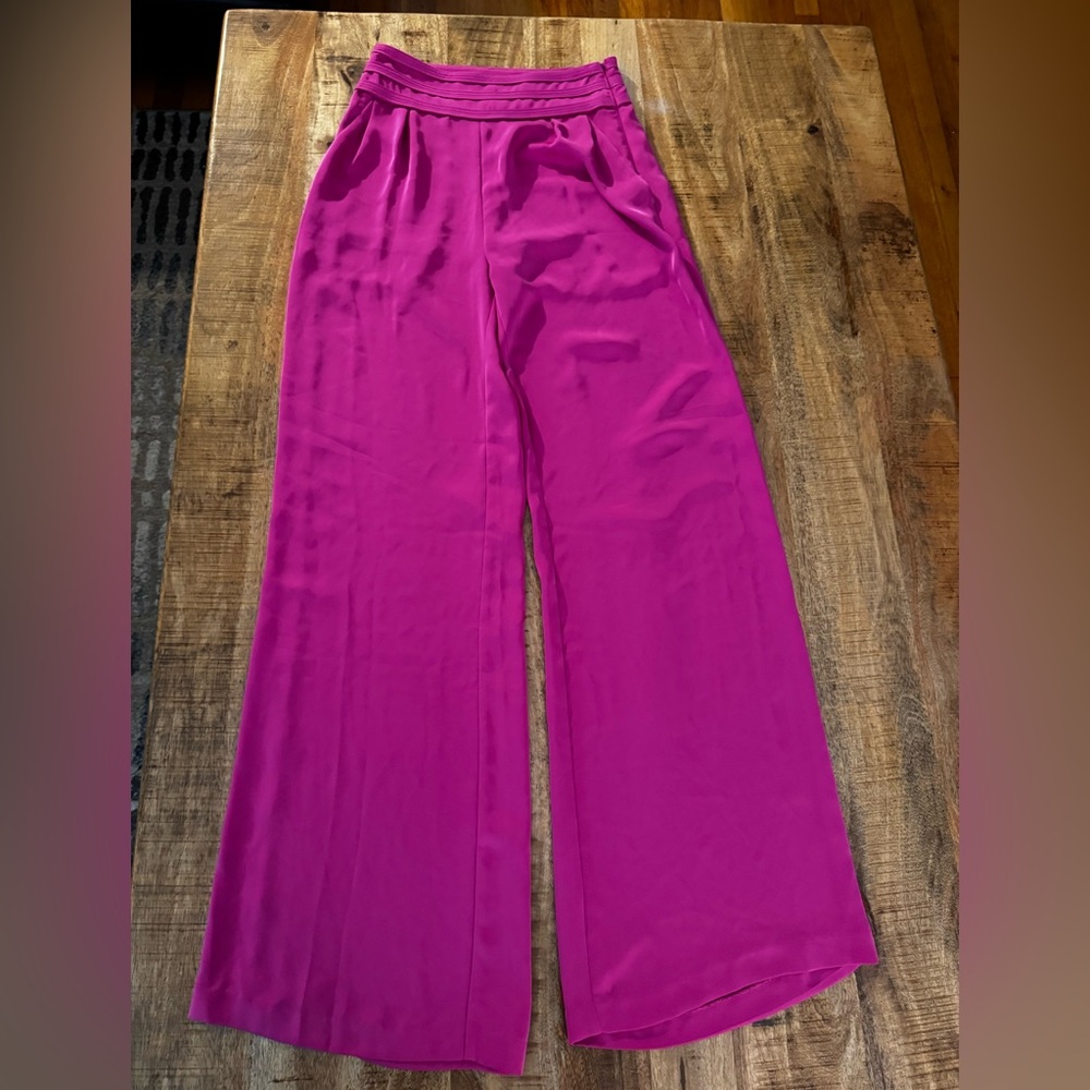 Ramy Brook JOSS wide leg pants Fuchsia Elpin Wide-Leg Pants NWT size 2